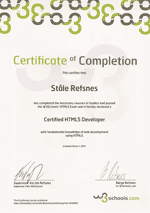 HTML5 Certificate