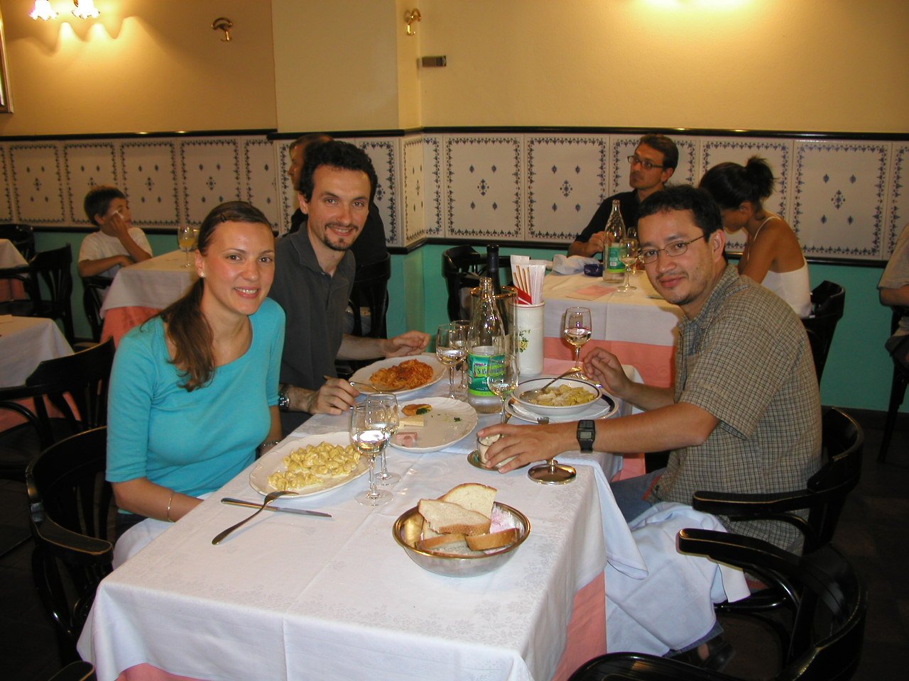 Having food in Bologna